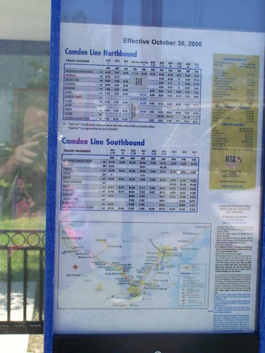 MARC train information, Camden Line