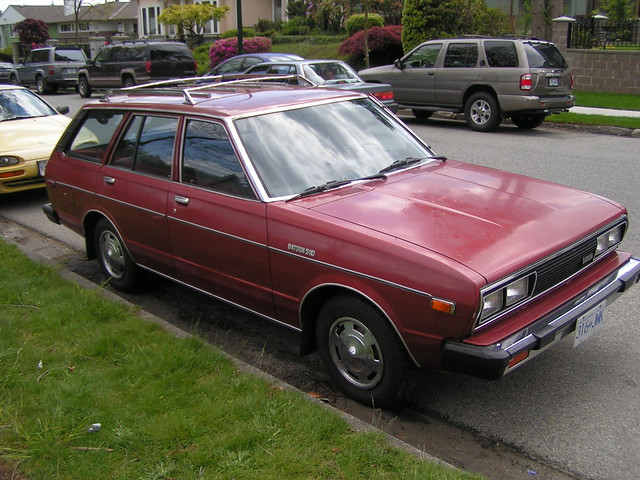 A well preserved Datsun 510 wagon this one is either a 1980 or 1981