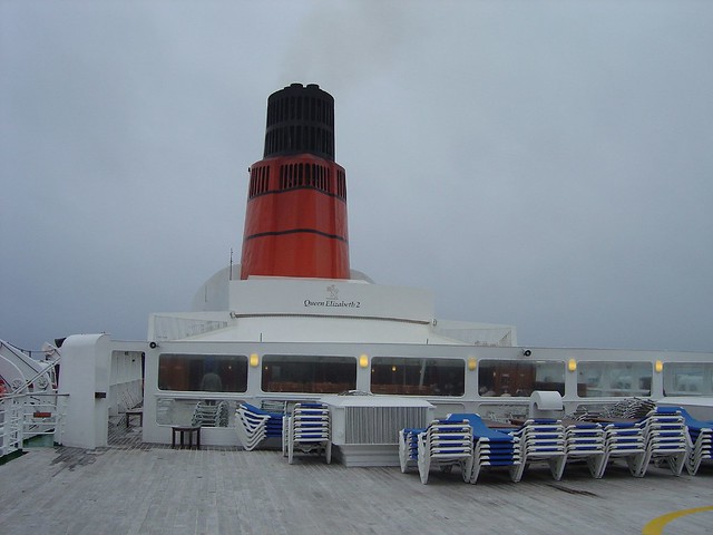 Cunard QE2 signal deck 2004