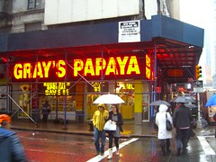 The famous Gray's Papaya on 8th Avenue by permanently scatterbrained, on Flickr