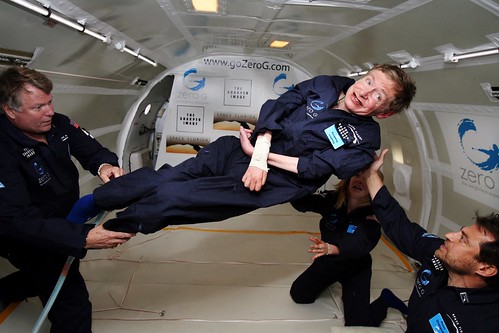 Released to Public: Physicist Stephen Hawking in Zero Gravity by Jim Campbell, Aero-News Network (NASA)