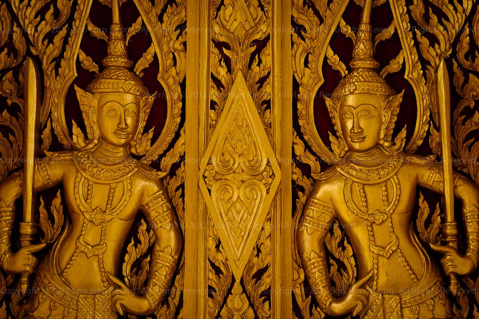 Carving on the door @ Khao Wang palace, Phetchaburi Thailand