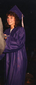 Meg graduating high school in 1985.  Go Panthers!