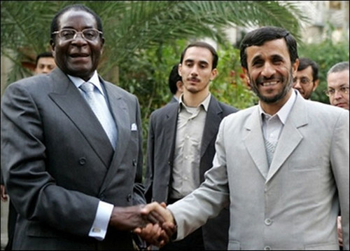 President Robert Mugabe of Zimbabwe and President Mahmoud Ahmadinejad of Iran. The two nations have been subject to vicious attacks by the imperialist countries of the US and Britain. by Pan-African News Wire File Photos