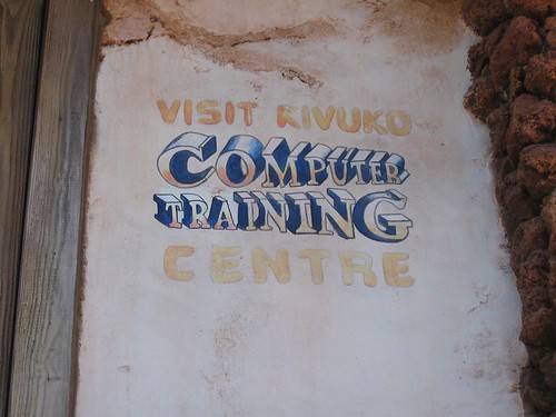Computer training sign in Africa