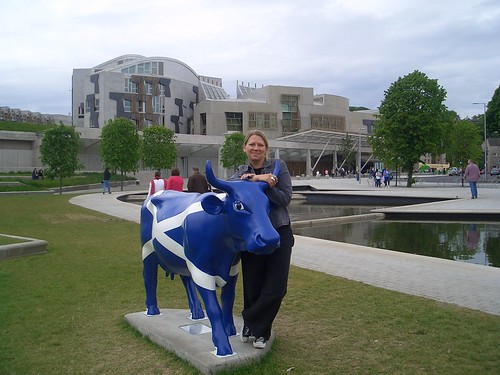 A cow, the Saltire, Scottish Parliament and me