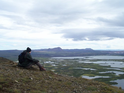 At the top of Vindbelgjarfjall