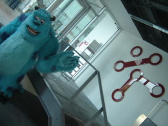 Sully greets you at the Innovation Lab, Copenhagen office