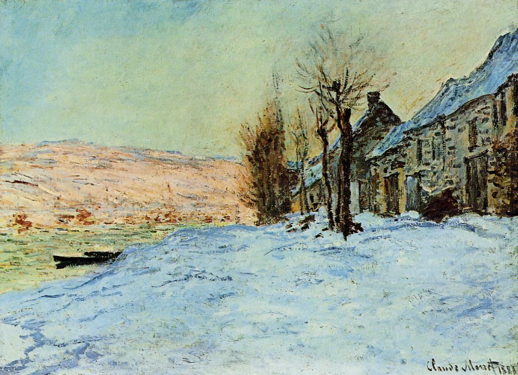 Lavacourt, Sun and Snow by Claude Oscar Monet - 1878-1881