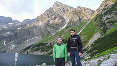 Nasz team: Marcin i ja nad Czarnym Stawem Gasienicowym