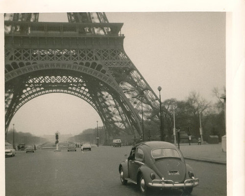Driving under the Eiffel tower, 1963