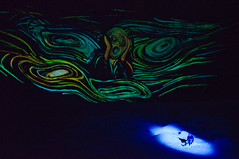 Le Cri de Munch dans le spectacle des Flammes à la lumière