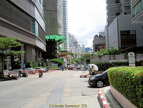 Sukhumvit road Soi 24, near to Phrom Phong Sky Train station in 2010, Khlong Toei District, Bangkok, Thailand.