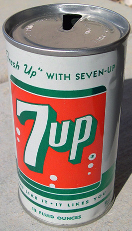 7UP Soda Can, 1960's