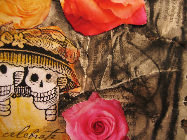 Detail of Dia de los Muertos collage