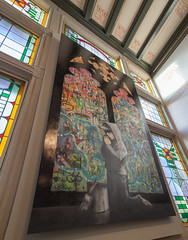 Banksy's Stained Glass Window