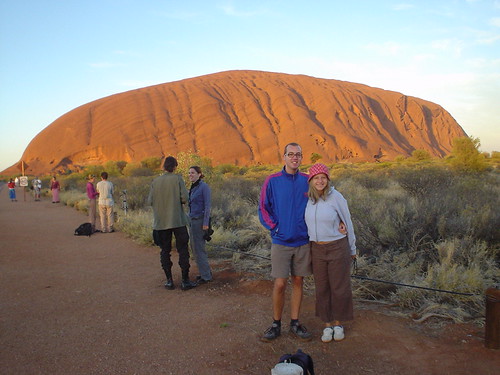 Jody; Amy, cold at the Uluru sunrise