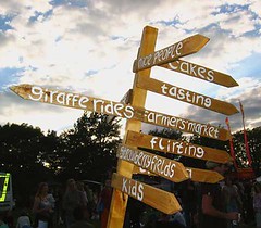 Signposts at Fruitstock 2005