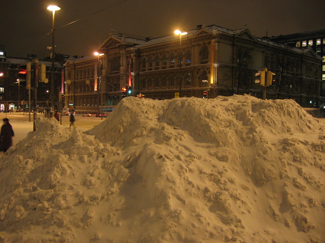 Helsinki snow pile