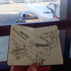 I have a long wait until my flight.  #sketch #drawing #dailysketch #dailydrawing #asketchaday #sketchbook #moleskine #moleskineart #pen #ink #penandink #lamysafari #urbansketchers #urbansketch #usk