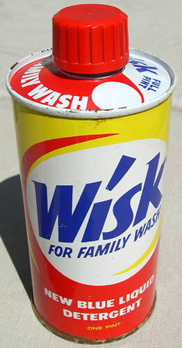 Wisk Liquid Detergent Can, 1950's