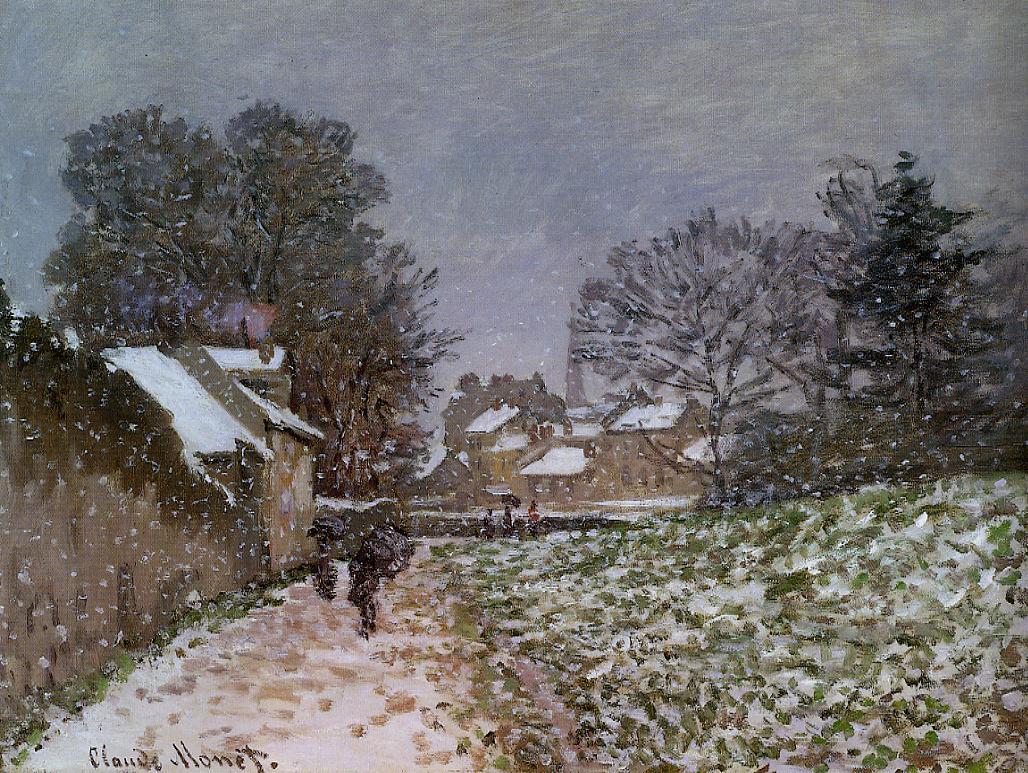 Snow at Argenteuil by Claude Oscar Monet - 1874-1875
