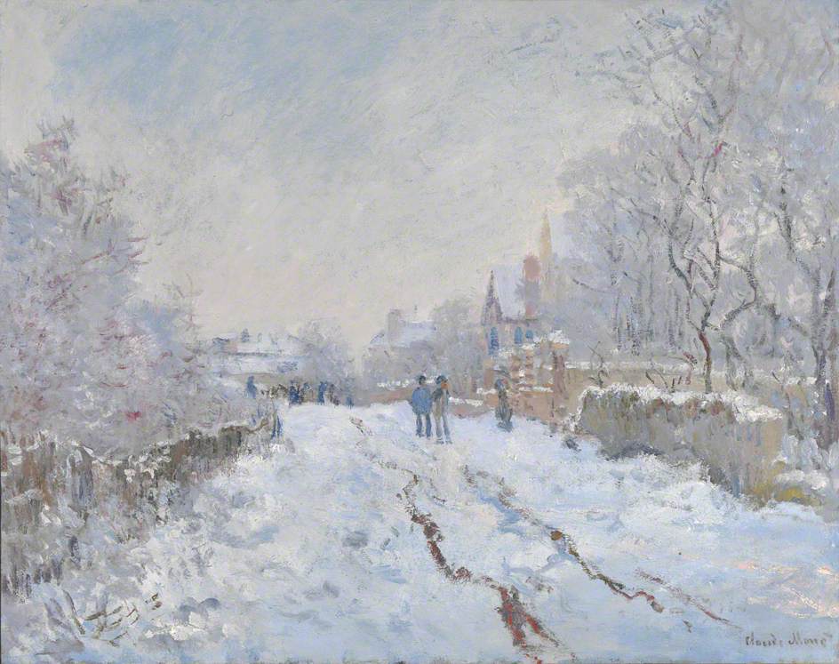 Snow Scene at Argenteuil by Claude Oscar Monet - 1875