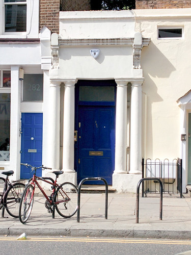 the blue door in Notting Hill