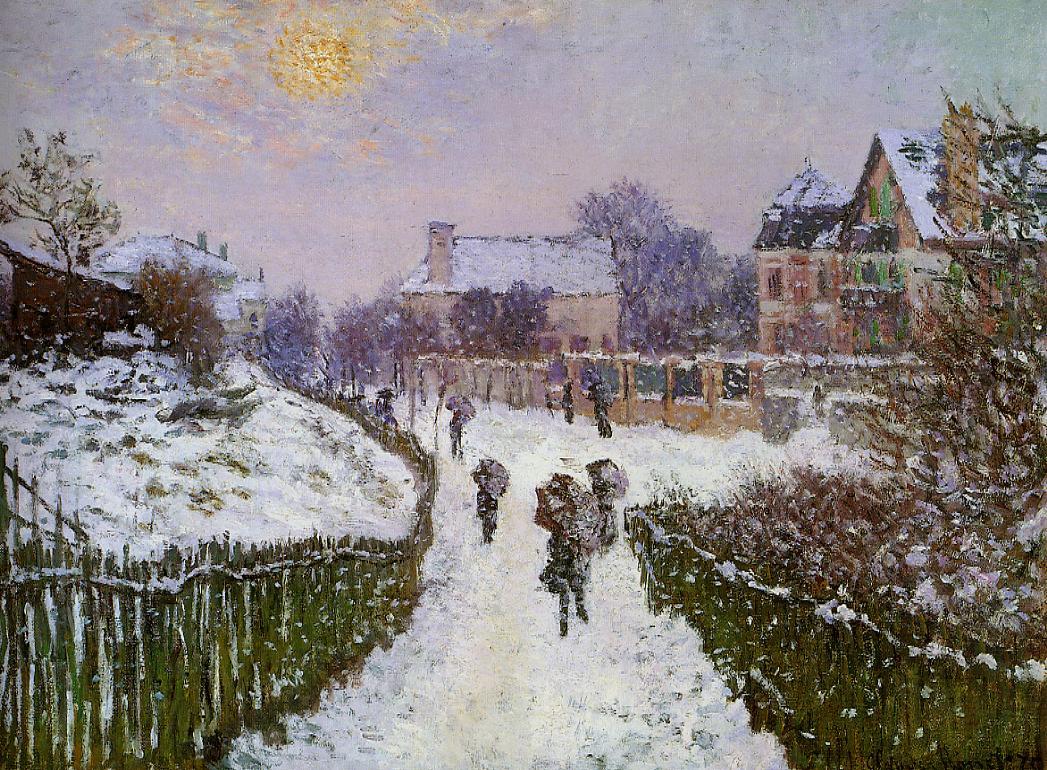 Boulevard St-Denis, Argenteuil, Snow Effect by Claude Oscar Monet - 1875