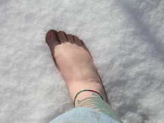 I courageously stepped out into the warm spring day, but then I got cold foot