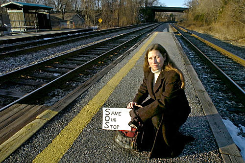 Brenda Klaunberg, advocating for the train