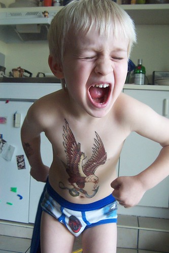 Kid with tattoo