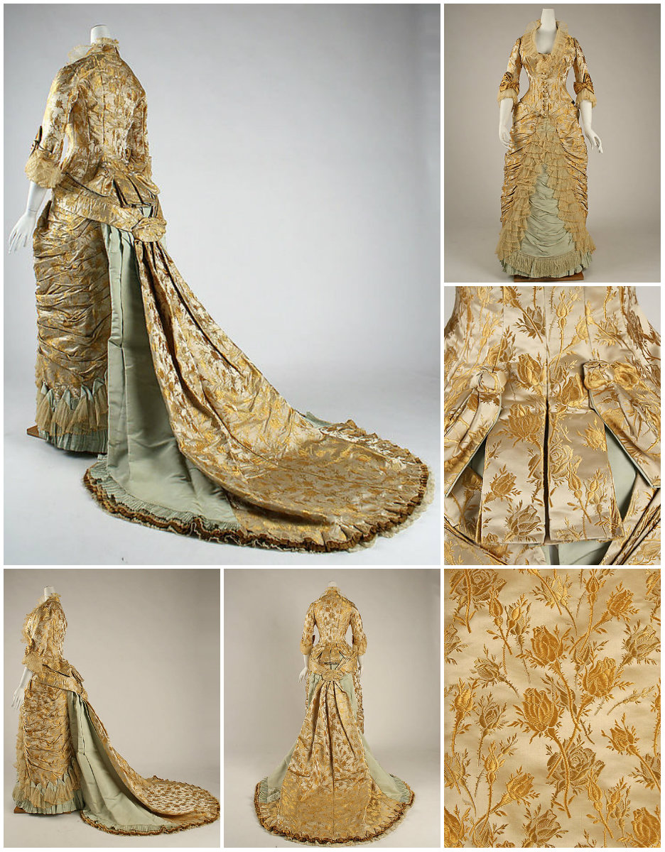 1877. Dinner Dress. Silk. metmuseum