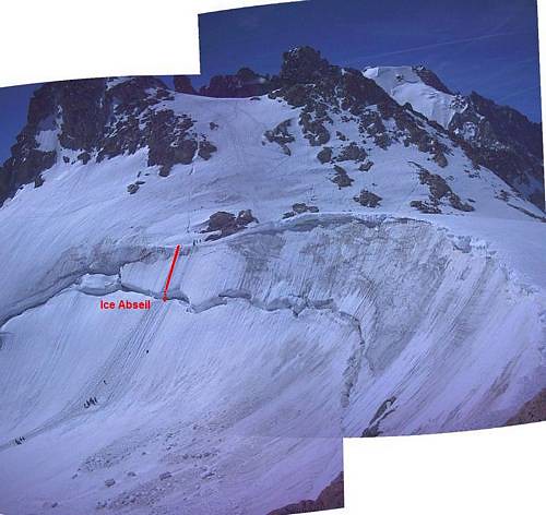 Tete Blanche (3500m) ice abseil 