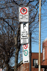 Whacked out Montreal Street SIgns