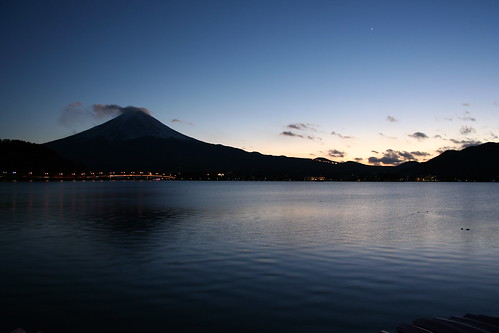 河口湖と富士山 (Lake Kawaguchi-ko with Mt. Fuji)
