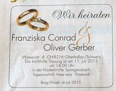 Oliver - Aperitif and church wedding in Mosel area of Germany