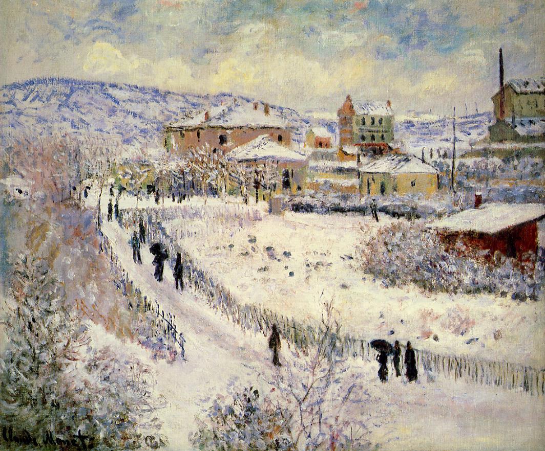 View of Argenteuil in the Snow by Claude Oscar Monet - 1875
