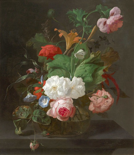 Summer Flowers in a Vase by Rachel Ruysch, 17th Century