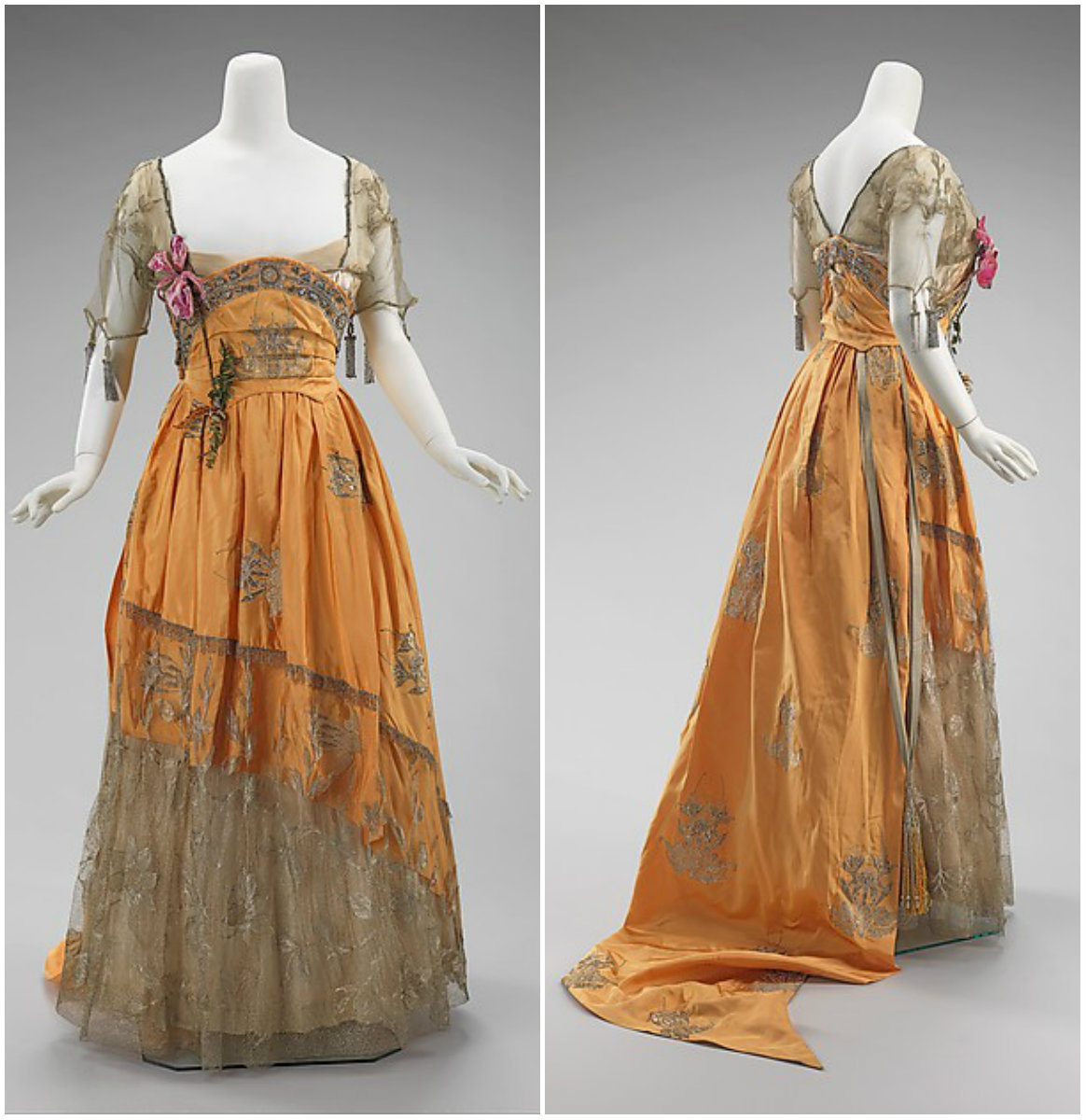 1916. Evening Dress. French. silk metal, rhinestones. metmuseum