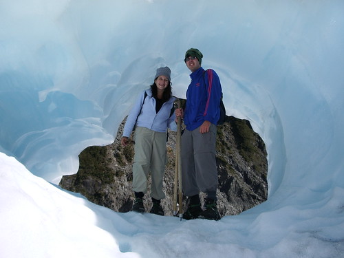 Us in a whopping great ice tunnel
