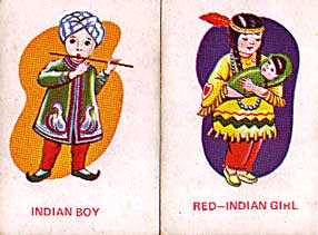 Indian boy, Red Indian girl