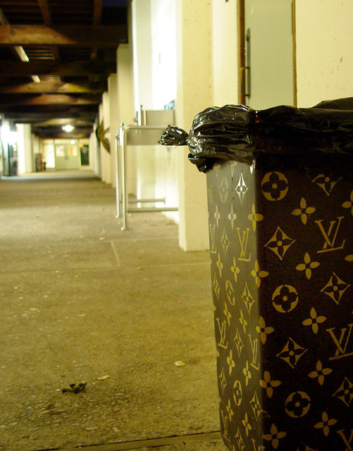 Louis Vuitton trash can on campus. | Flickr - Photo Sharing!