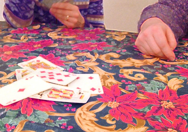Women Playing Cards on New Year's Eve