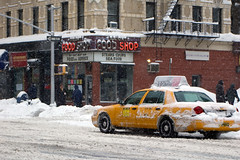 Snowy Cab by CarbonNYC, on Flickr