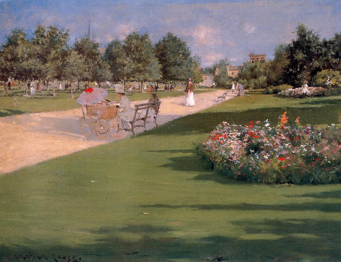 Tompkins Park, Brooklyn by William Merritt Chase,1887