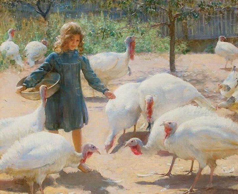White turkeys by Charles Courtney Curran, 1899