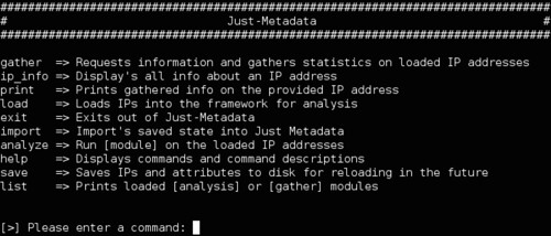 Just-Metadata - Gathers & Analyse IP Address Metadata