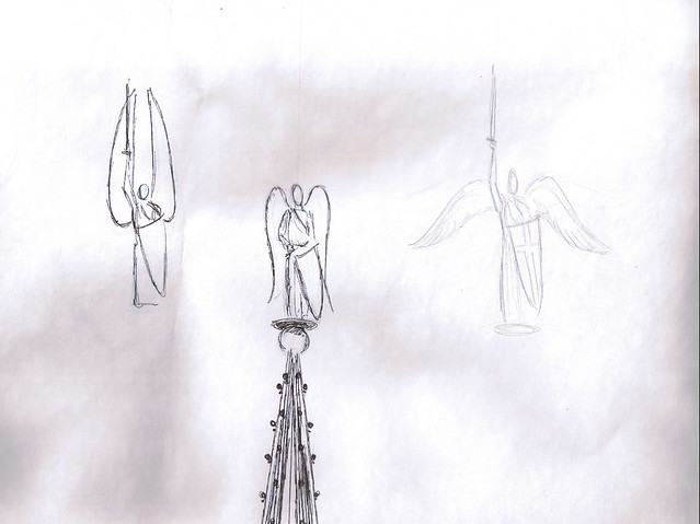 ascension angel sketches these are three of the layout ideas I toyed with