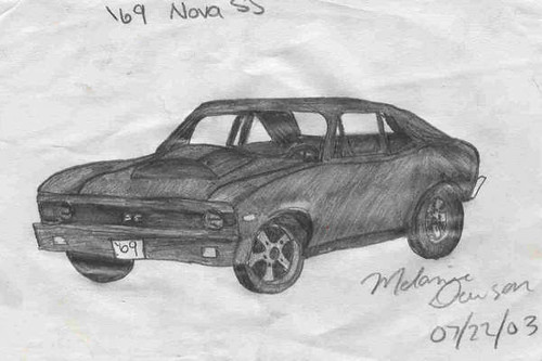 1969 Nova SS One of my first car drawings